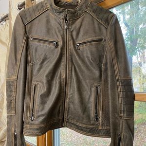 Wilson Leather Jacket With Fringe Sleeves